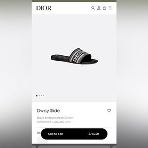 Dior women slide size 35